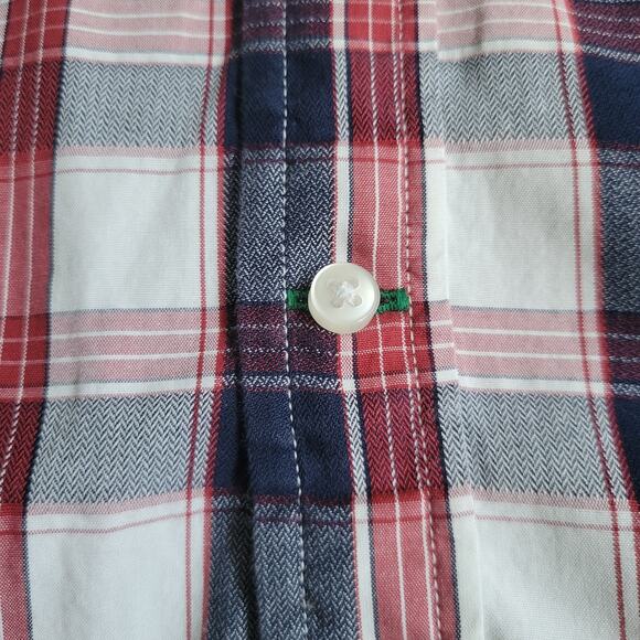 Tommy Hilfiger Men’s XL Red White Navy Striped Button Down Shirt Excellent - Picture 6 of 11